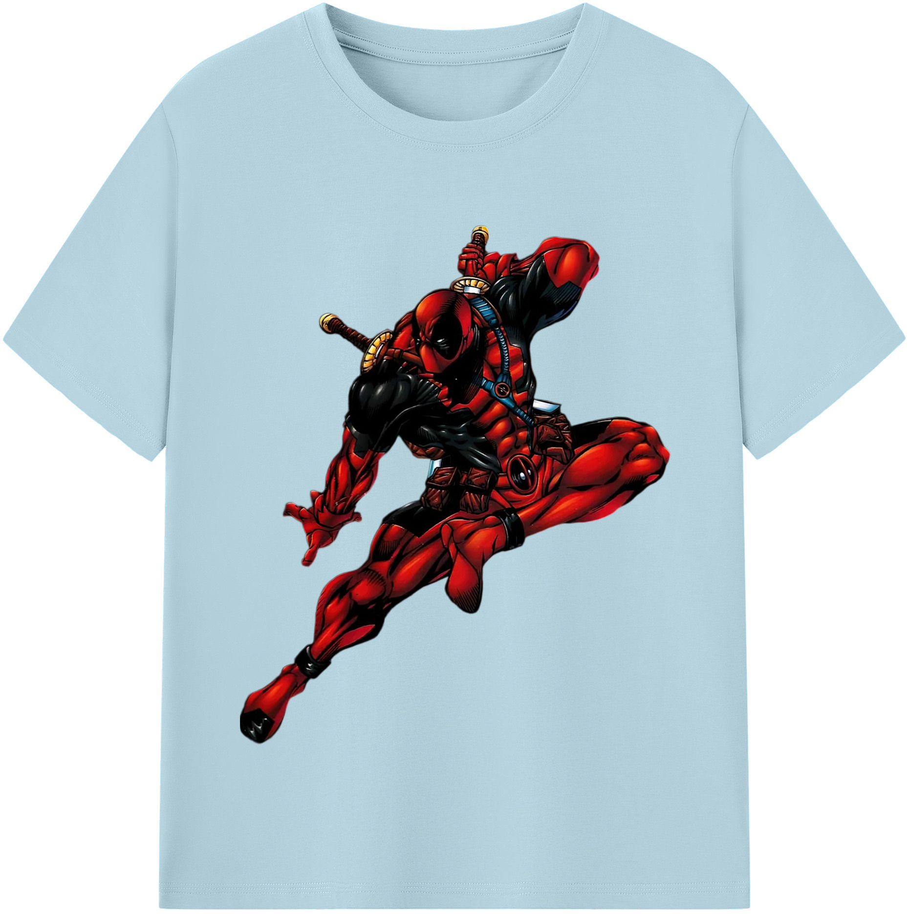 （画像用） Deadpool デッドプール 綿100％半袖Tシャツ（フロントプリント）